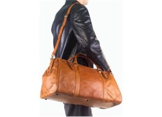 Widemouth leather weekend on sale bag