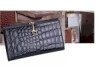 Crocodile Leather Slim Clutch Wallet Purse