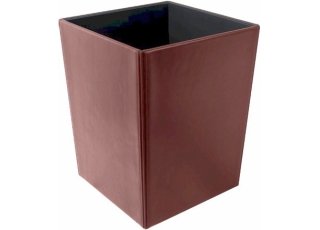 Executive Leather Waste Basket