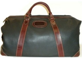 Expandable Leather Duffle Bag