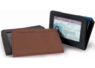 Leather Front I D Card Holder