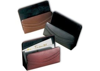 Leather Desk Business Card-Holder