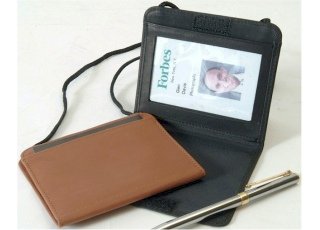 Leather ID Badge Holder