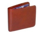 Mens italian bi-Fold Wallet with Flap