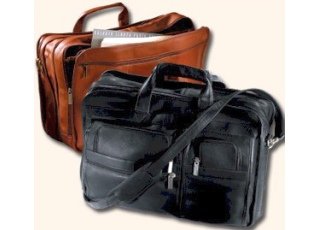 Vaqueta Expandable Leather Laptop  Bag