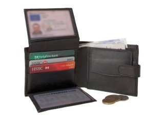 Black Leather Mens Wallets