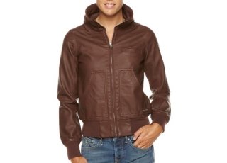 Ladies Brown Leather Jacket