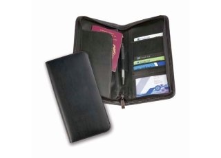 Leather Deluxe Zipped Travel Wallets