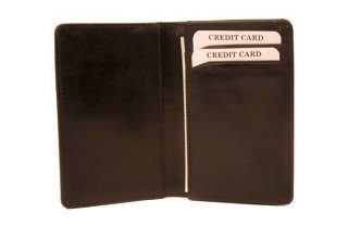 Pure Leather Credit Card Holder in Black