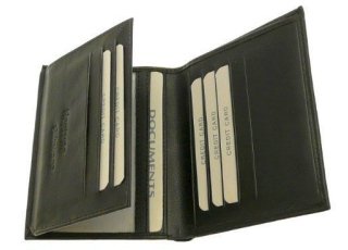 Soft Black Mens Wallet & Credit Card Holder