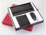 Leather Gift Set-Three-in-one (Black Leatherite)