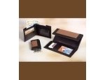 Leather Gift Set-Three-in-one(Goat Black & Baize)