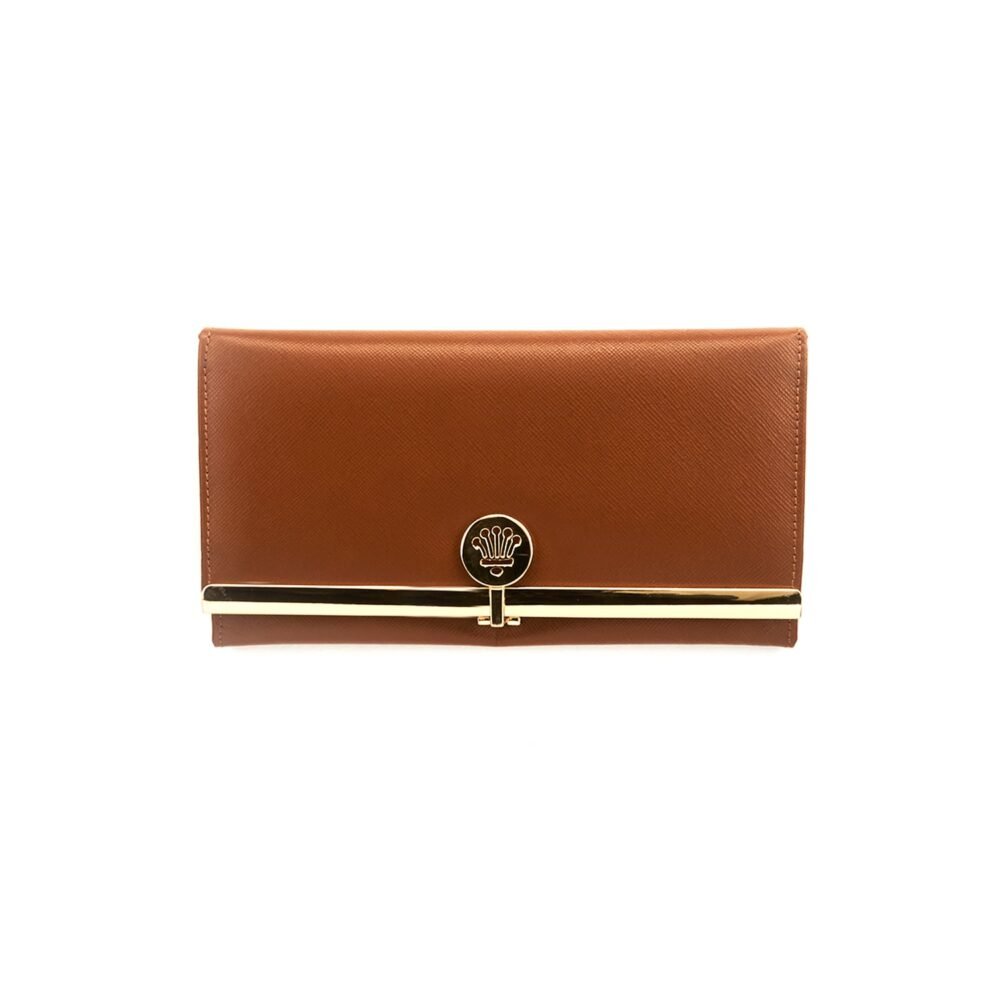 Women's Continental Leather Clutch with Clasp