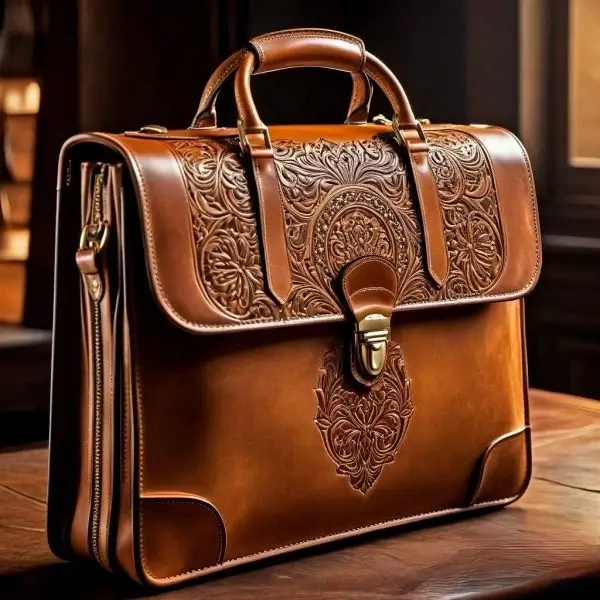 Apex Leather Hand Tooled Leather Briefcase Manufacturer in India