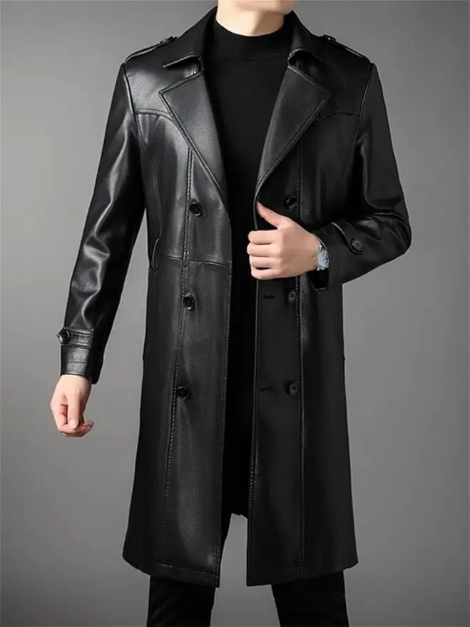 Apex Leather Long Trench Jacket Manufacturer in India